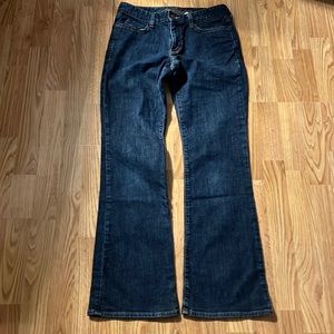 Eddie Bauer Classic Bootcut Jeans, size 4R, Dark Wash Denim